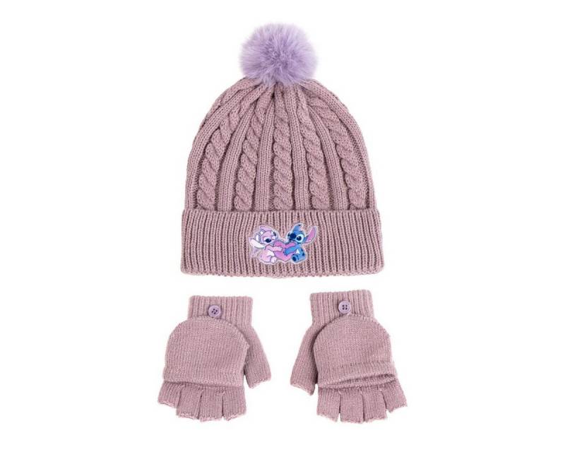 Cerda Bommelmütze Disney Lilo & Stitch 2er Set Kinder Winter Accessoire Mütze von Cerda