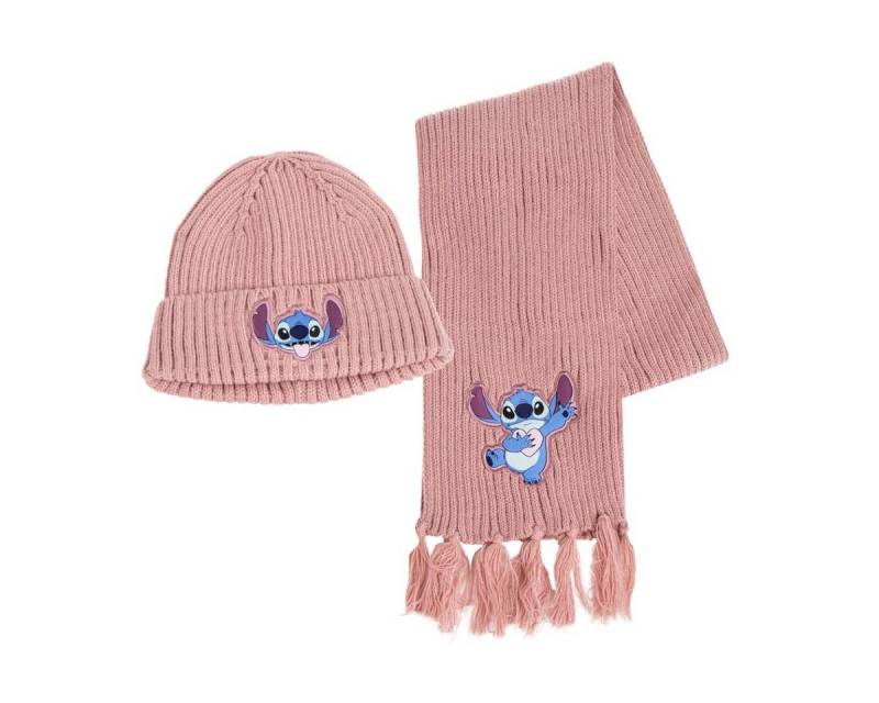 Cerda Bommelmütze Disney Stitch 2er Set Kinder Winter Accessoire Mütze Schal von Cerda
