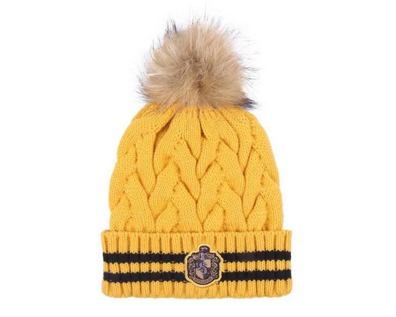Cerda Bommelmütze Harry Potter Hufflepuff Strickmütze mit Pompon 100% Acryl Erwachsene von Cerda