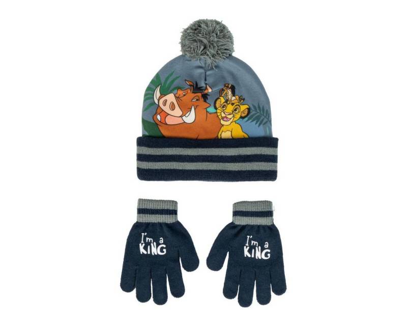 Cerda Bommelmütze Lion King 2er Set Kinder Winter Accessoire Mütze Handschuh von Cerda
