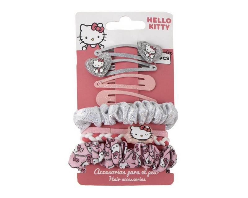 Cerda Haarclip Hello Kitty 8-Stück Haaraccessoire für Alltag & Party von Cerda