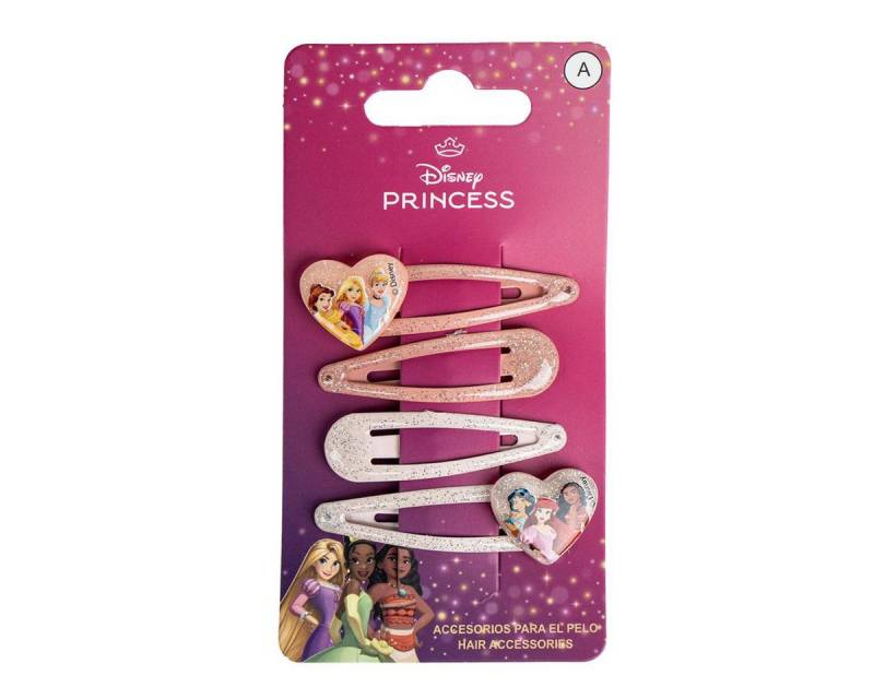 Cerda Haarspange Disney Princess Haaraccessoires – 4 Stück Kinder Haarspangen von Cerda