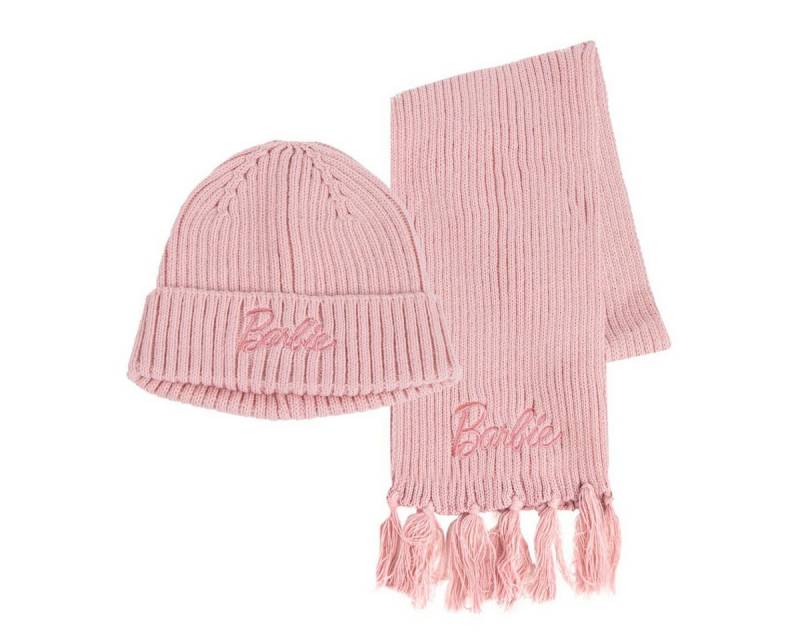 Cerda Mütze & Schal Barbie Kinder Winterset 2-teilig Mütze & Schal warm Acryl Polyester von Cerda