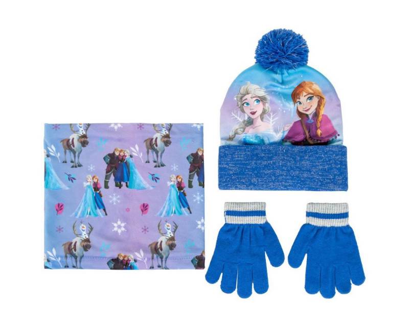 Cerda Mütze & Schal Disney Frozen Kinder 3 Teilig Mütze & Schal & Handschuhe Set von Cerda