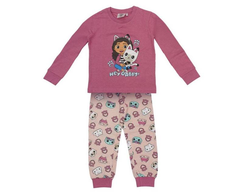 Cerda Pyjama Gabby’s Dollhouse Baumwoll-Mix Set Kinder Atmungsaktiver Schlafanzug von Cerda