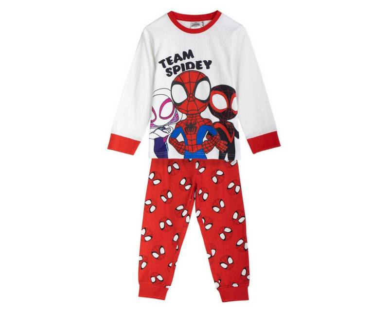 Cerda Pyjama Langarm Spiderman Kinder Baumwolle Single Jersey Schlafanzug von Cerda