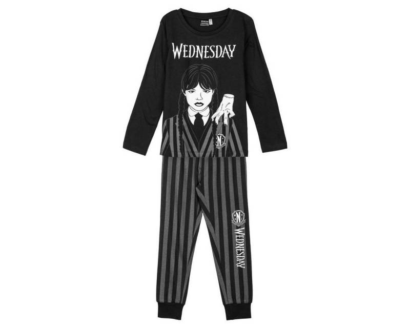 Cerda Pyjama Wednesday Kinder lang, Baumwoll Schlafanzug, Single Jersey Nachtwäsche von Cerda