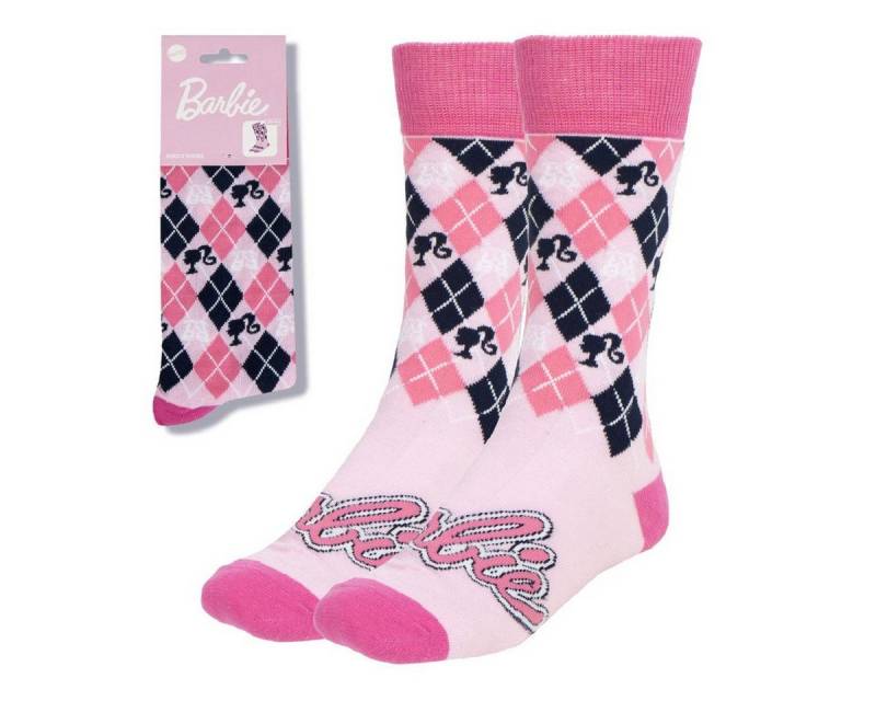 Cerda Socken Barbie Socken Erwachsene 36-43 Baumwoll-Mix Bequeme Strümpfe von Cerda