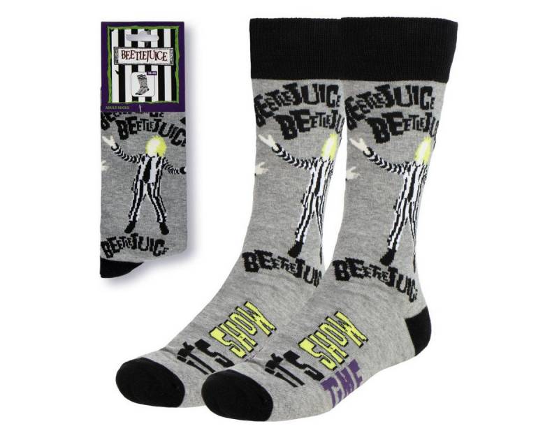 Cerda Socken Beetlejuice Socken Erwachsene 38-45 Baumwolle Bequeme Strümpfe von Cerda