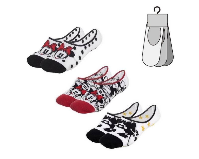 Cerda Socken Disney Minnie Damen Set 3er Pack Strümpfe Komfort Größe 36-41 von Cerda