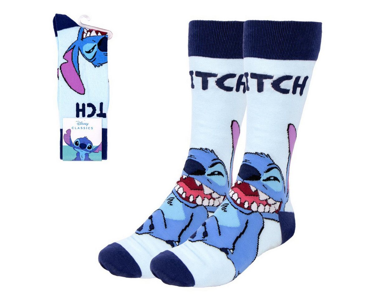 Cerda Socken Disney Stitch Damen Socken Baumwollmix Alltag Freizeit 36-43 (1-Paar) von Cerda