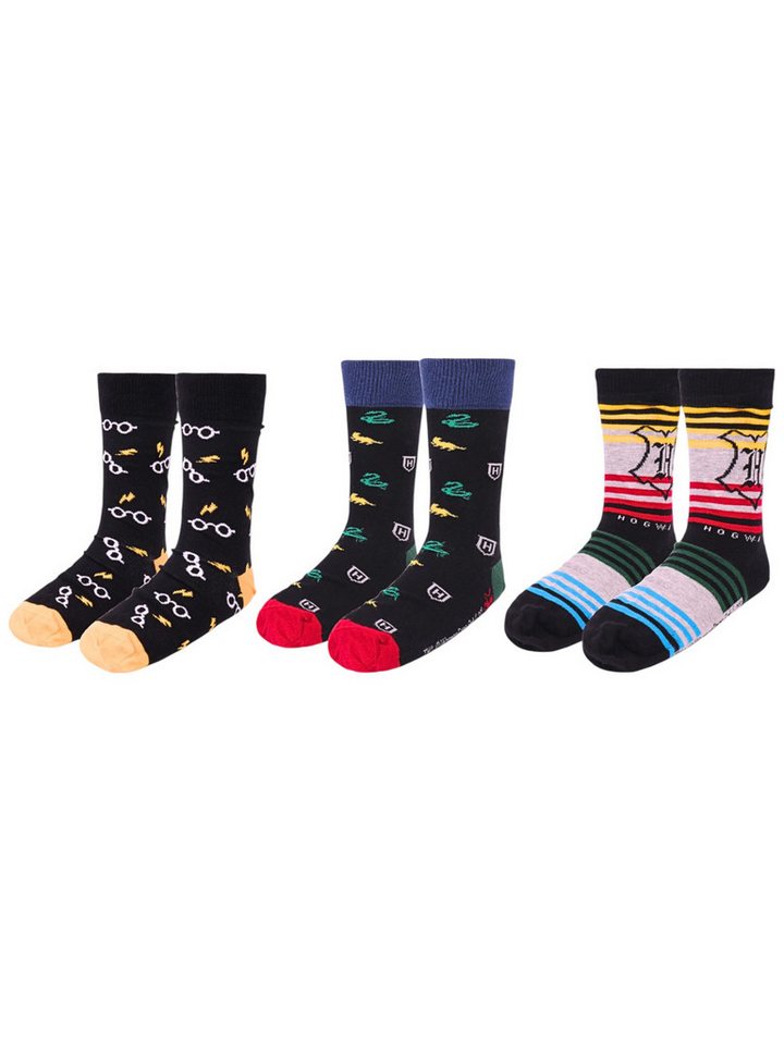 Cerdá Socken Harry Potter - HOGWARTS (3-Paar) Geschenkset Einheitsgröße 38-45 von Cerdá