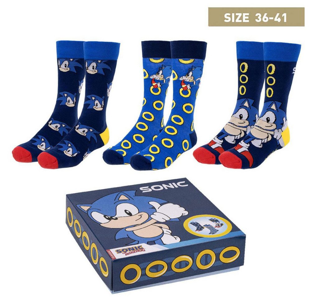 Cerdá Socken Sonic the Hedgehog Socken 3er-Pack Sonic 35-41 Cerdá Socken Sonic the Hedgehog Socken 3er-Pack Sonic 35-41 von Cerdá