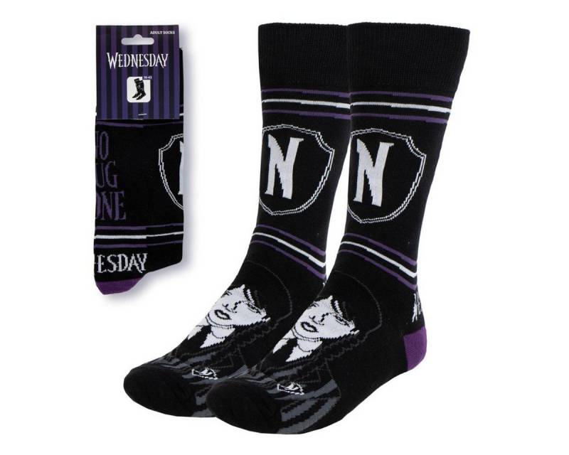 Cerda Socken Wednesday Baumwollsocken Erwachsene Alltagssocken Freizeitsocken 36-43 von Cerda