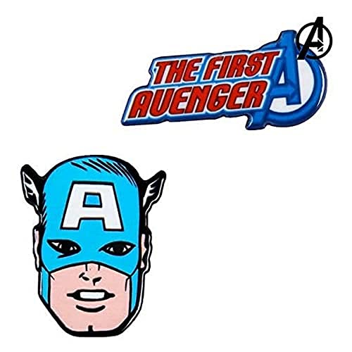 Cerdá Unisex-Kinder 2600000554 Pin Metal Avengers Captain America, Mehrfarbig von CERDÁ LIFE'S LITTLE MOMENTS
