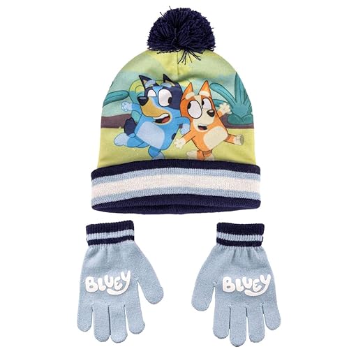 Cerdá Unisex Kinder Bluey, Handschuhe Und Höschen Mütze, Blau/Weiß, Einheitsgröße von Cerdá