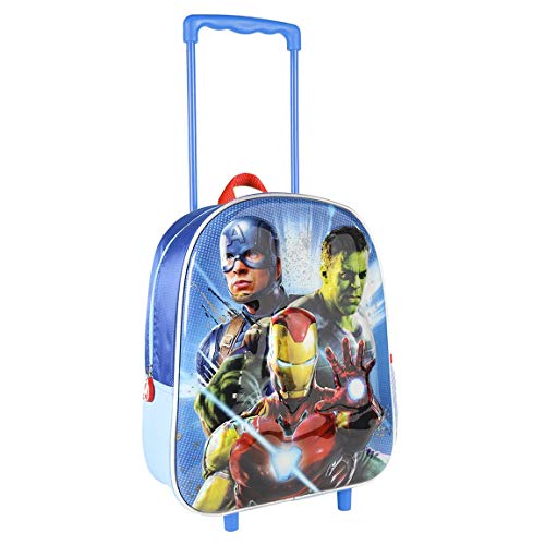 CERDA Unisex-Kinder Mochila Carro Infantil Metalizada Avengers Metallic 3D Trolley Rucksack, Mehrfarbig, 26.0 X 31.0 X 10.0 cm von CERDA