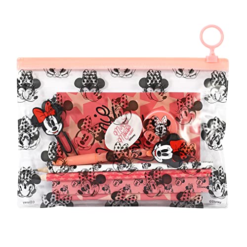 Minnie Mouse 9-teiliges transparentes gefülltes Federmäppchen, Schreibwaren-Set, wasserdicht, für Jungen, Mädchen, Kinder, Schule, Reisen, Prüfung, mehrfarbig, Federmäppchen von Cerdá