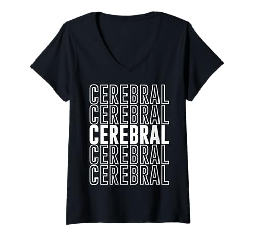 Damen Zerebral T-Shirt mit V-Ausschnitt von Cerebral Apparel