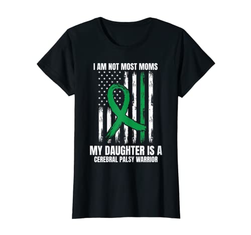 Damen Amerikanische Flagge, grün, CP Mom Cerebral Palsy Awareness Daughter T-Shirt von Cerebral Palsy Warrior Merch by Myles James