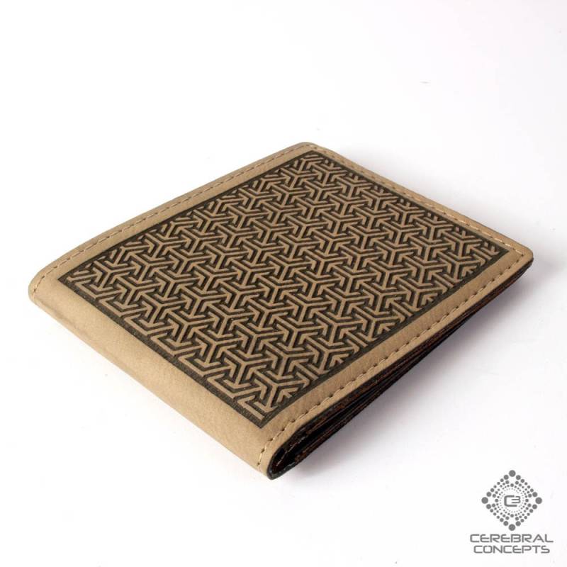 Portemonnaie - Weiches Langlebiges Veganes Leder Lasergraviert Mit "Directionality" Design Heilige Geometrie Mathe Kunst Geschenk Für Freund von CerebralConcepts