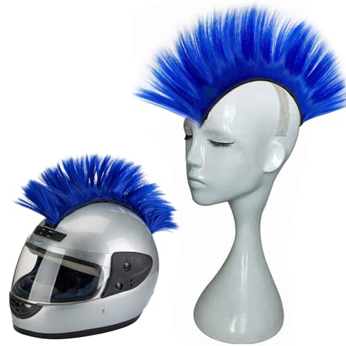 Cerioll Helm-Perücken, Selbstklebende für Motorradhelm, Motorradhelm-Perücke, Synthetische Perücken, Cosplay Perücke Zubehör für Motorrad Fahrrad Ski Helme Echthaar Dekorationen von Cerioll