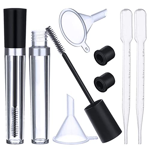 Leere Mascara Flasche, Leer Wimpern Tube, Nachfüllbare Mascara-Tube, mit 2 Stück Transparente Trichtern und Gummieinsätzen von Cerioll