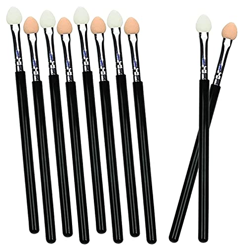 Lidschatten Pinsel Schwamm, Lidschatten Schwamm Applikatoren, Sponge Eyeshadow Brush, 10 Stück Make-Up-Pinsel Für Frauen Und Mädchen, Doppelseitig, Wiederverwendbar Waschbar von Cerioll