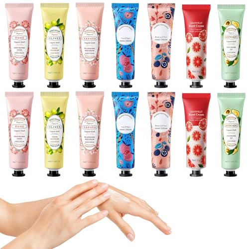 Mini Handcreme Set, Mini Handcremes, Mini Handcreme Tube, 14 Stück Mini-Handcreme, Fragrance Hand Creme Set, Feuchtigkeitsspendende, Handcreme For Women, Handcreme Set Für Trockene, Hand Lition von Cerioll