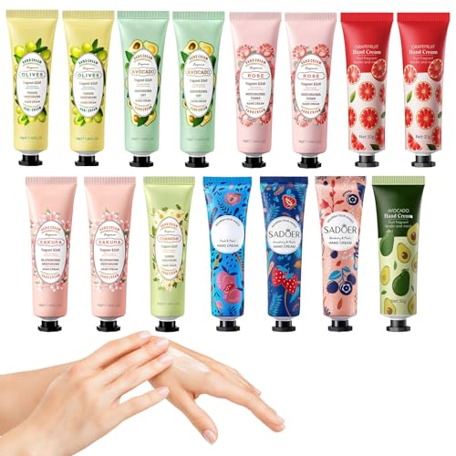 Mini Handcreme Set, Mini Handcremes, Mini Handcreme Tube, 15 Stück Mini-Handcreme, Fragrance Hand Creme Set, Feuchtigkeitsspendende, Handcreme For Women, Handcreme Set Für Trockene, Hand Lition von Cerioll