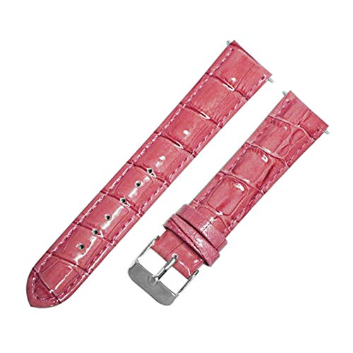 12mm-20mm-echtes Leder-Uhrenarmband Dornschließe aus Edelstahl Armband Bambusmuster Men Strap Ersatz Zubehör Typ 3 Silver Buckle, 14mm von Cerobit