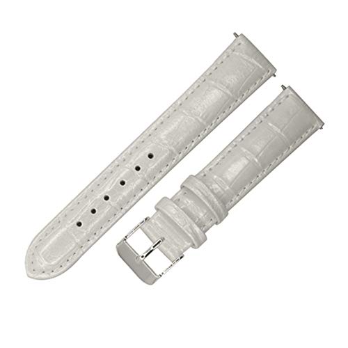 12mm-20mm-echtes Leder-Uhrenarmband Dornschließe aus Edelstahl Armband Bambusmuster Men Strap Ersatz Zubehör Typ 5 Silver Buckle, 12mm von Cerobit