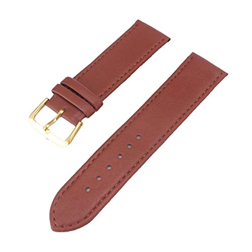 12mm-24mm-echtes Leder-Armband weiche Thin-Uhrenarmband Männer Lederband Uhren Zubehör Licht Kaffee, 16mm von Cerobit