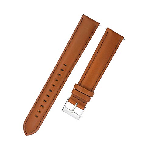 18mm/20mm/22mm/24mm Italien echtes Leder-Uhrenarmband Dornschließe Uhrenarmband extralange Armbanduhr Armband Zubehör Brown C, 18mm von Cerobit