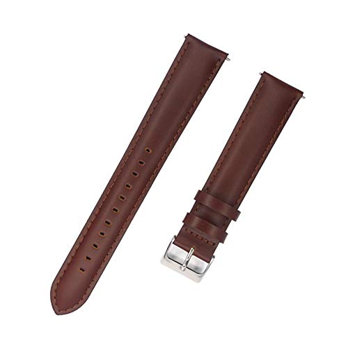 18mm/20mm/22mm/24mm Italien echtes Leder-Uhrenarmband Dornschließe Uhrenarmband extralange Armbanduhr Armband Zubehör Brown E, 20mm von Cerobit