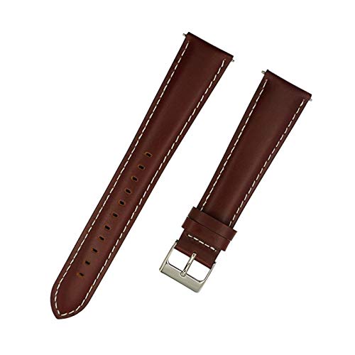 18mm/20mm/22mm/24mm Italien echtes Leder-Uhrenarmband Dornschließe Uhrenarmband extralange Armbanduhr Armband Zubehör Brown F, 18mm von Cerobit