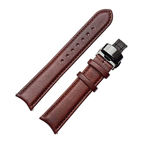 20mm Arc-Schnittstelle echtes Leder-Armband-Uhrenarmband-Uhrenarmband Curved Schnittstelle Armbanduhren Band Quick Release Faltschließe Dunkelbraun, 20mm Goldwölbung 20mm Arc-Schnittstelle echtes Leder-Armband-Uhrenarmband-Uhrenarmband Curved Schnittstelle Armbanduhren Band Quick Release Faltschließe Dunkelbraun, 20mm Goldwölbung von Cerobit