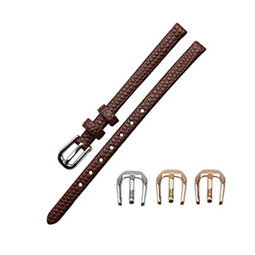 Echtes Leder-Armband Armband der Frauen 08.06/10/12mm Lizards Uhrenarmband Leder Kleine Armbanduhren Gürtel Dornschliesse Braun, 10mm Goldwölbung Echtes Leder-Armband Armband der Frauen 08.06/10/12mm Lizards Uhrenarmband Leder Kleine Armbanduhren Gürtel Dornschliesse Braun, 10mm Goldwölbung von Cerobit