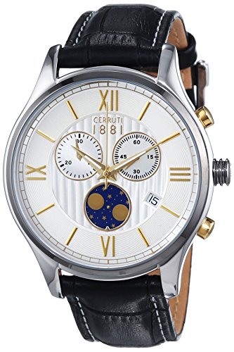 Cerruti 1881 Herren-Armbanduhr CHIOGGIA Analog Quarz Leder CRA119STU07BK von Cerruti