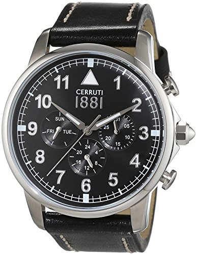 Cerruti 1881 Herren-Armbanduhr TERRA Analog Quarz Leder CRA081A222G von Cerruti