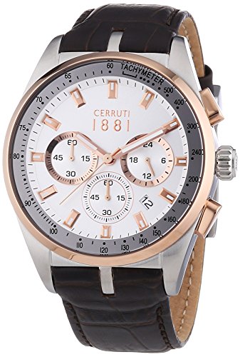 Cerruti 1881 Herren-Armbanduhr VELIERO Analog Quarz Leder CRA089Y213G von Cerruti