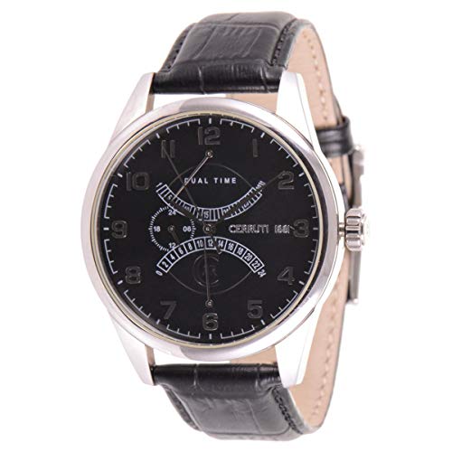 Cerruti 1881 Herren-Armbanduhr XL CURRADI Analog Leder CRA047A222H von Cerruti