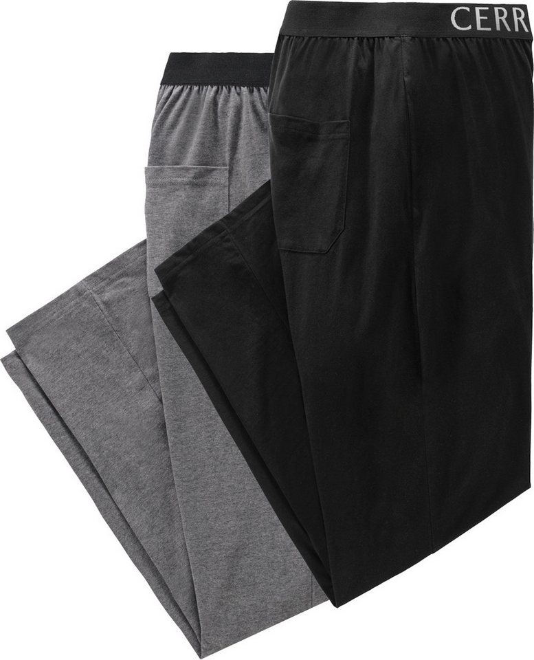 Cerruti 1881 Pyjamahose (Set, 2er-Pack) Angenehme, lockere Passform aus Baumwolle von Cerruti 1881