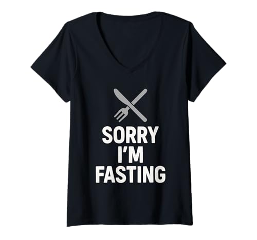 Damen Fasting OMAD Squad Intermittierender Humor Fast Feast Repeat T-Shirt mit V-Ausschnitt Damen Fasting OMAD Squad Intermittierender Humor Fast Feast Repeat T-Shirt mit V-Ausschnitt von Certified Faster CFunny Fasting Gift