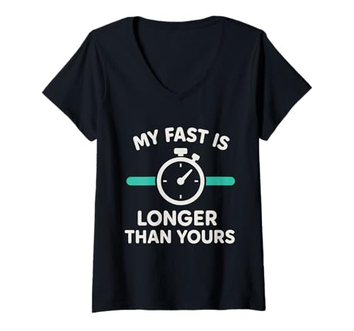 Damen Fasting OMAD Squad Intermittierender Humor Fast Feast Repeat T-Shirt mit V-Ausschnitt Damen Fasting OMAD Squad Intermittierender Humor Fast Feast Repeat T-Shirt mit V-Ausschnitt von Certified Faster CFunny Fasting Gift
