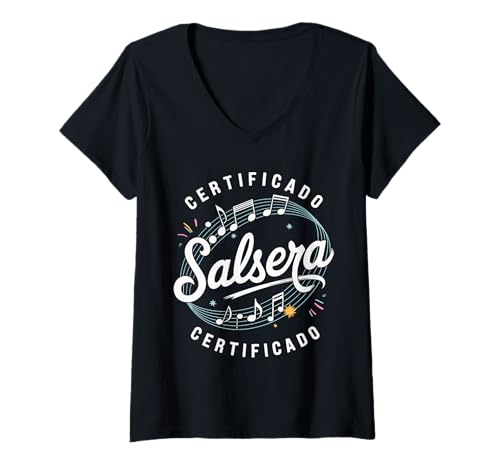Damen Certified Salsera Dance Music Lover Salsa Dancing T-Shirt mit V-Ausschnitt Damen Certified Salsera Dance Music Lover Salsa Dancing T-Shirt mit V-Ausschnitt von Certified Salsera Dance Enthusiast Designs