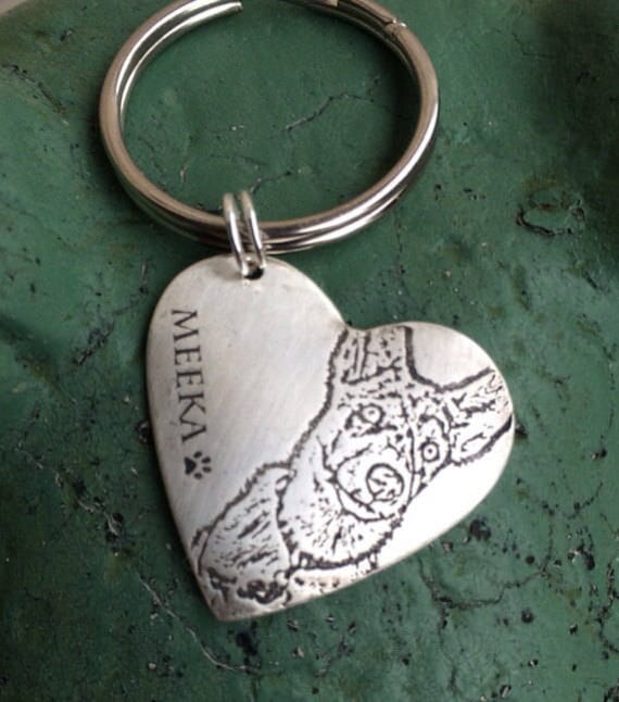 Individuelle Foto Schlüsselanhänger, Sterling Silber von CervelliDesigns