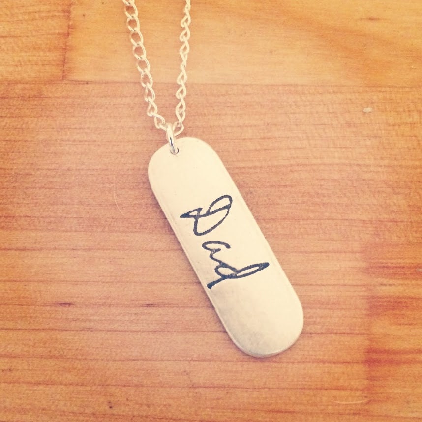 Liebte Die Eigentliche Handschrift Halskette Liebte Die Eigentliche Handschrift Halskette von CervelliDesigns