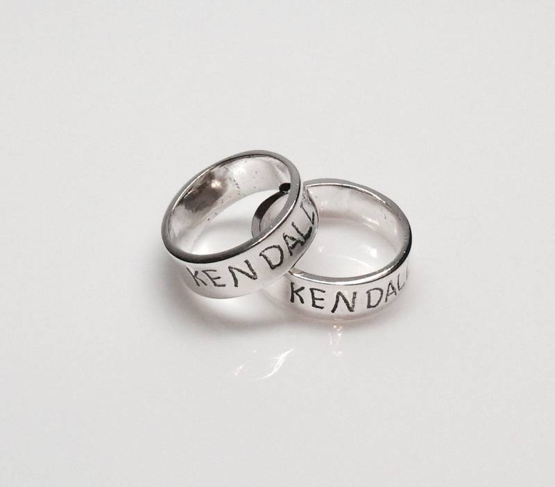 Tatsächliche Handschrift Ring - Sterling Silber von CervelliDesigns