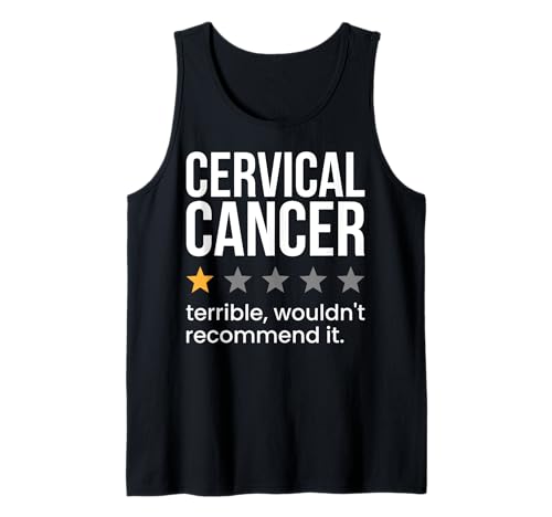 Herren Gebärmutterhalskrebs One Star Bewertung Gebärmutterhalskrebs Bewusstsein Tank Top Herren Gebärmutterhalskrebs One Star Bewertung Gebärmutterhalskrebs Bewusstsein Tank Top von Cervical Cancer Survivor Designs for Awareness